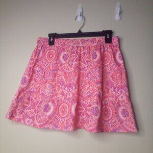 Tehama Skirt Women M Short Active Athletic Ruffle Print Pink Purple